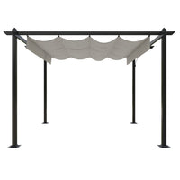 Pergola da Giardino con Tetto Retrattile 3x3 m Crema cod 9406