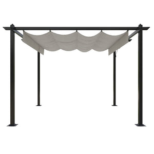 Pergola da Giardino con Tetto Retrattile 3x3 m Crema cod 9406