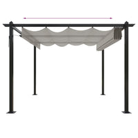 Pergola da Giardino con Tetto Retrattile 3x3 m Crema cod 9406