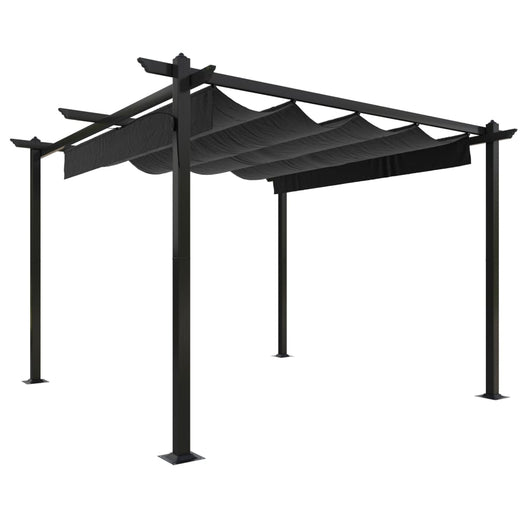 Pergola da Giardino con Tetto Retrattile 3x3 m Antracite 318535