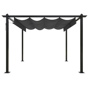 Pergola da Giardino con Tetto Retrattile 3x3 m Antracite 318535