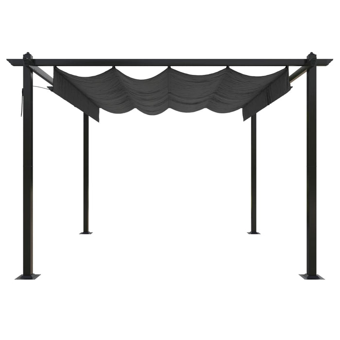 Pergola da Giardino con Tetto Retrattile 3x3 m Antracite 318535