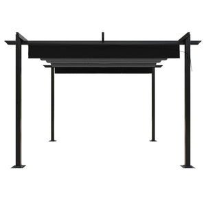 Pergola da Giardino con Tetto Retrattile 3x3 m Antracite 318535