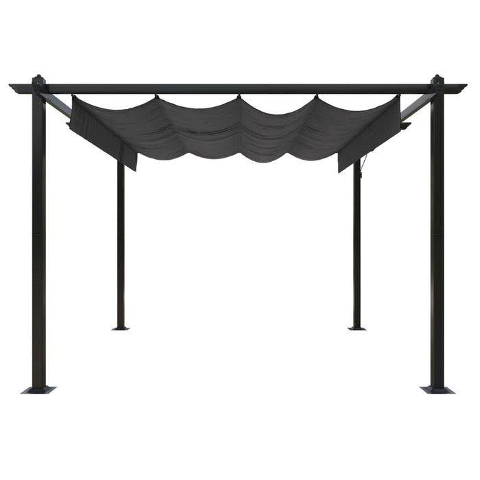 Pergola da Giardino con Tetto Retrattile 3x3 m Antracite 318535