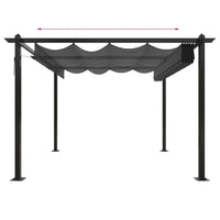 Pergola da Giardino con Tetto Retrattile 3x3 m Antracite 318535