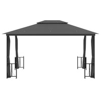 Gazebo con Teli Laterali e Doppio Tetto 3x4 m Antracite cod mxl 66014