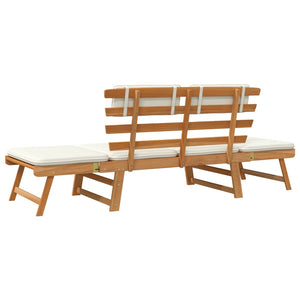 Panca da Giardino con Cuscini 2-in-1 190 cm in Legno di Acacia 316832