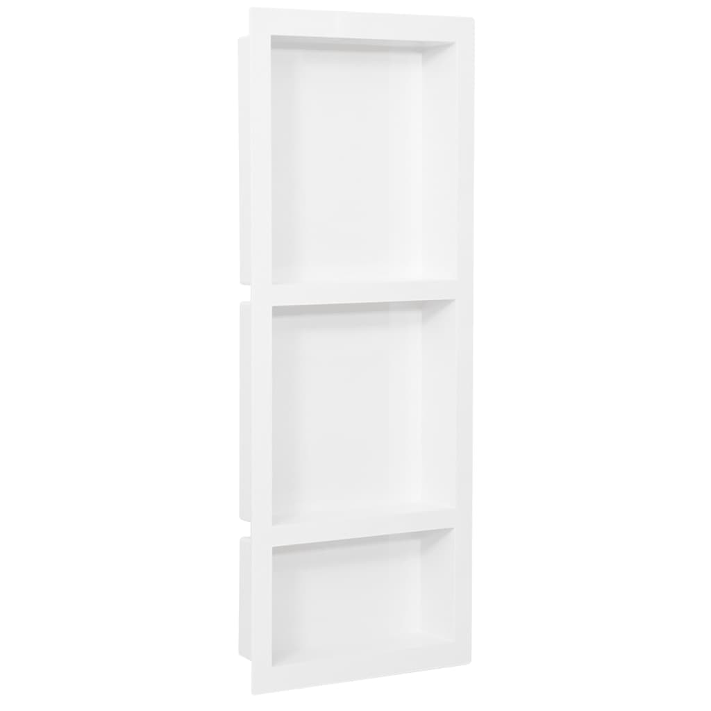 Nicchia da Doccia con 3 Scomparti Bianco Opaco 41x99x9 cm cod 11585