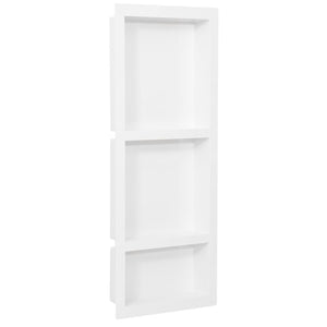 Nicchia da Doccia con 3 Scomparti Bianco Opaco 41x99x9 cm cod 11585