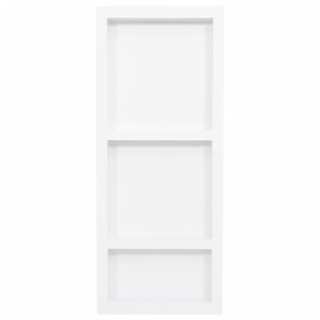 Nicchia da Doccia con 3 Scomparti Bianco Opaco 41x99x9 cm cod 11585