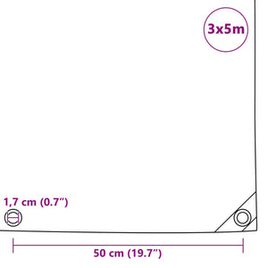 Telone 650 g/m² 3x5 m Nero 151352