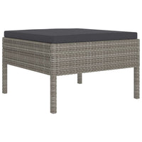 Set Divani da Giardino 5 pz con Cuscini in Polyrattan Grigio 3094370