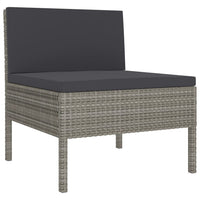 Set Divani da Giardino 12 pz con Cuscini in Polyrattan Grigio 3094482