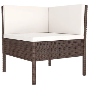 Set Divani da Giardino 11 pz con Cuscini in Polyrattan Marrone cod mxl 38410