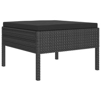 Set Divani da Giardino 12 pz con Cuscini in Polyrattan Nero cod mxl 38437