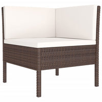 Set Divani da Giardino 11 pz con Cuscini in Polyrattan Marrone 3094599