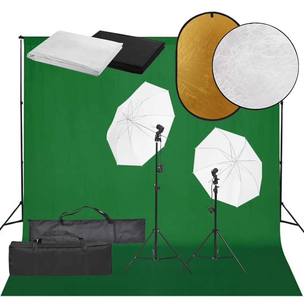 Kit Studio Fotografico con Set di Luci, Fondale e Riflettore 3094635