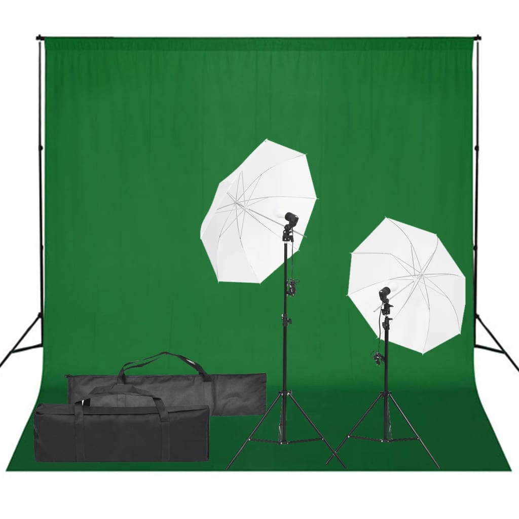 Kit per Studio Fotografico con Set di Luci e Fondale 3094639