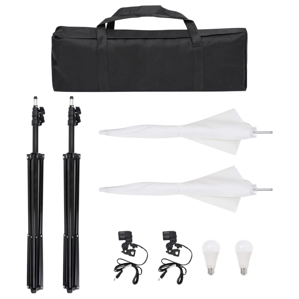 Kit per Studio Fotografico con Set di Luci e Fondale 3094639