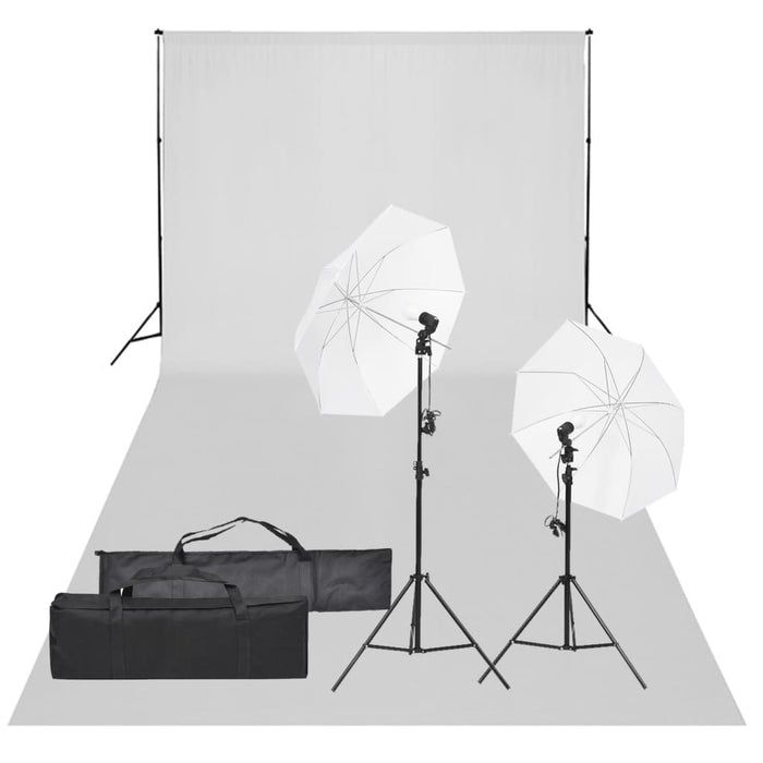 Kit per Studio Fotografico con Set di Luci e Fondale 3094641