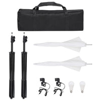 Kit per Studio Fotografico con Set di Luci e Fondale 3094642