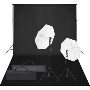 Kit per Studio Fotografico con Set di Luci e Fondale 3094650