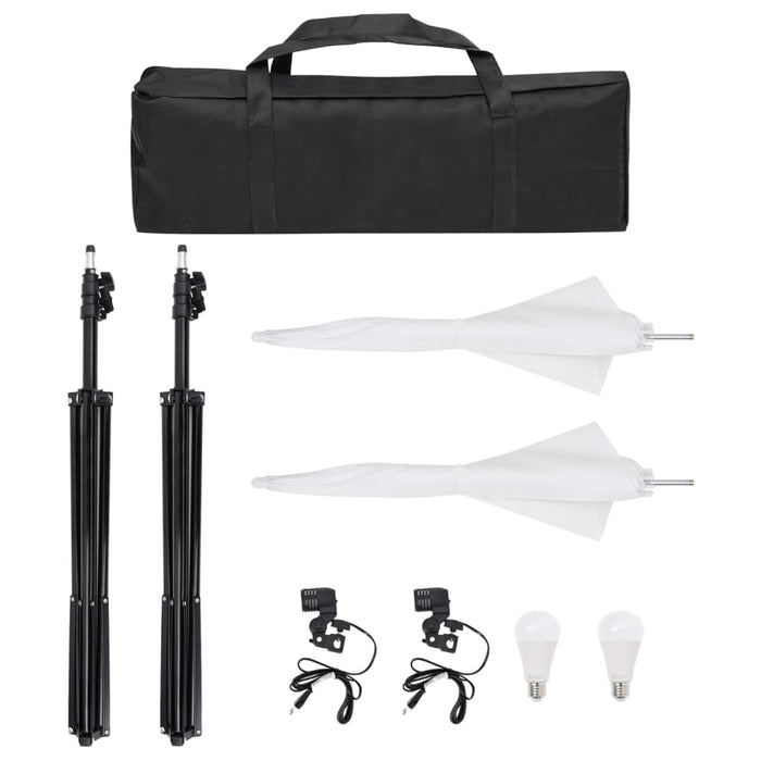 Kit per Studio Fotografico con Set Luci, Fondale e Riflettore 3094657