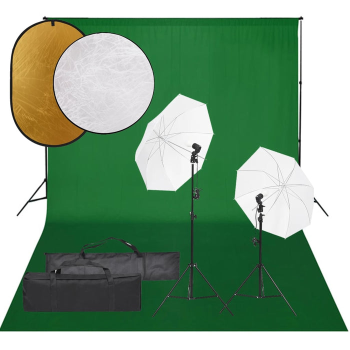 Kit per Studio Fotografico con Set Luci, Fondale e Riflettorecod mxl 97483