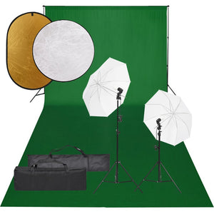 Kit per Studio Fotografico con Set Luci, Fondale e Riflettore 3094663