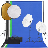 Kit per Studio Fotografico con Set Luci, Fondale e Riflettore 3094666