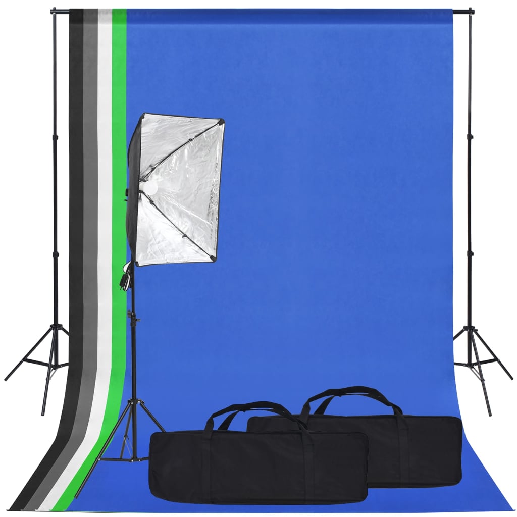 Kit per Studio Fotografico con Luce Softbox e Fondalecod mxl 121420