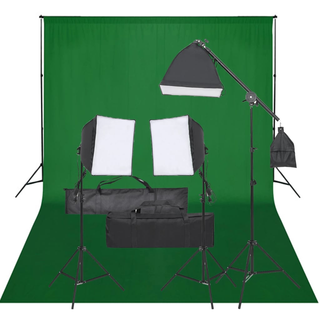 Kit per Studio Fotografico con Set di Luci e Fondalecod mxl 73498