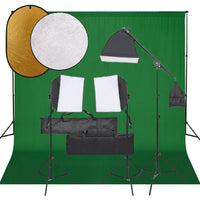 Kit per Studio Fotografico con Set Luci, Fondale e Riflettore 3094688