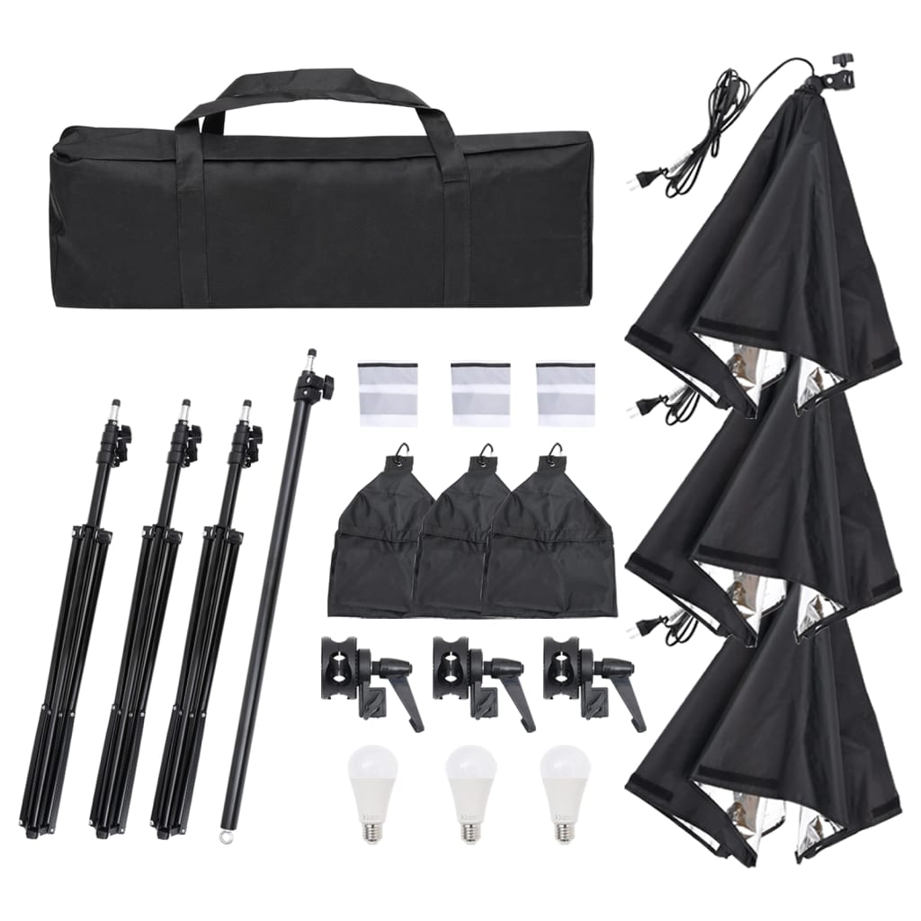 Kit per Studio Fotografico con Set Luci, Fondale e Riflettorecod mxl 73505