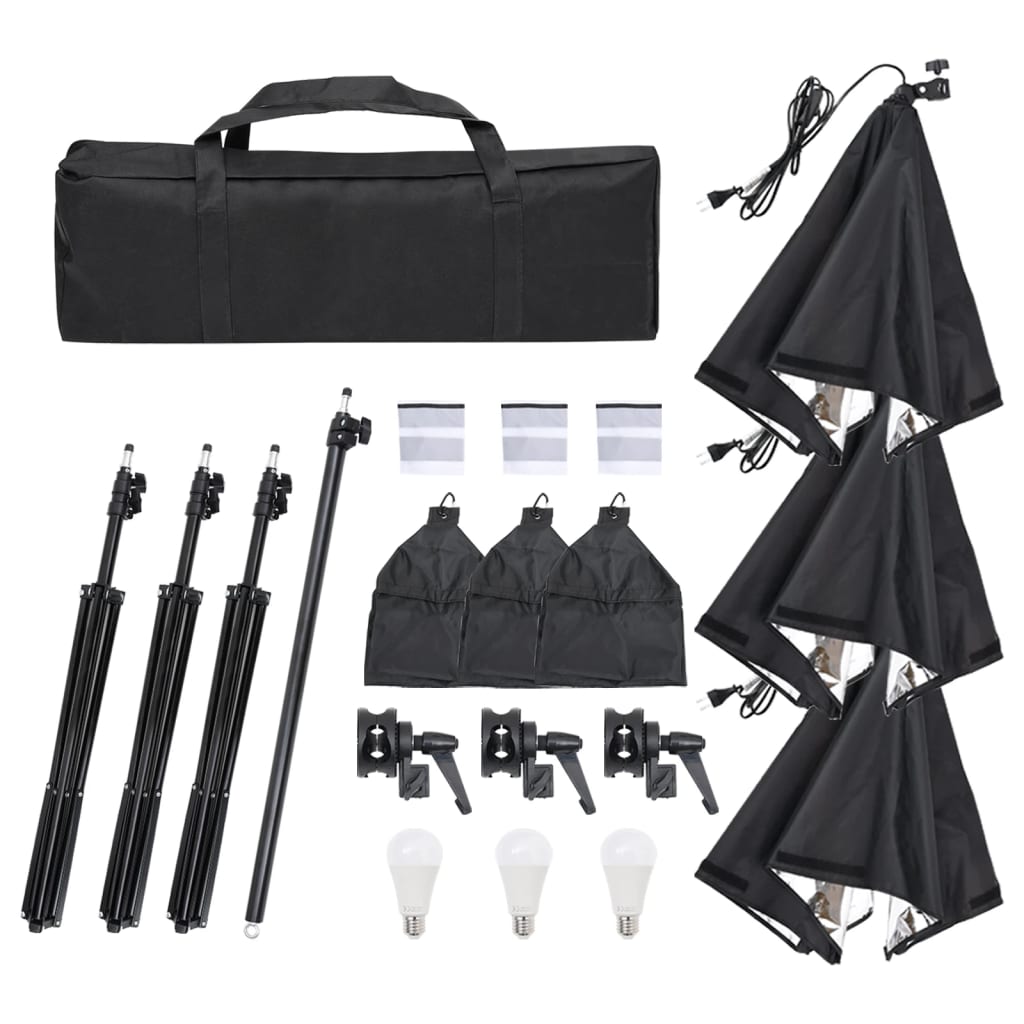 Kit per Studio Fotografico con Set Luci, Fondale e Riflettorecod mxl 121424