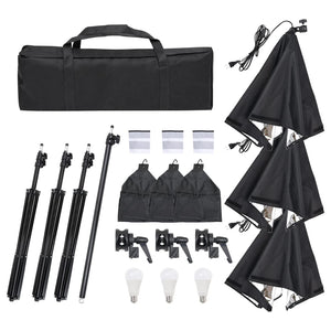 Kit per Studio Fotografico con Set Luci, Fondale e Riflettorecod mxl 73507