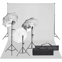 Kit per Studio Fotografico con Set di Luci e Fondale 3094710