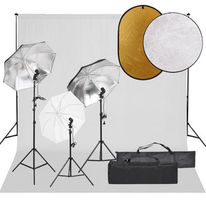 Kit per Studio Fotografico con Set Luci, Fondale e Riflettore cod mxl 66420