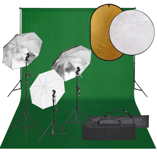 Kit per Studio Fotografico con Set Luci, Fondale e Riflettore cod mxl 66410