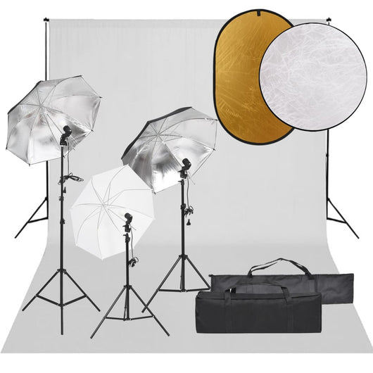 Kit per Studio Fotografico con Set Luci, Fondale e Riflettore cod mxl 66425