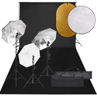 Kit per Studio Fotografico con Set Luci, Fondale e Riflettore 3094725