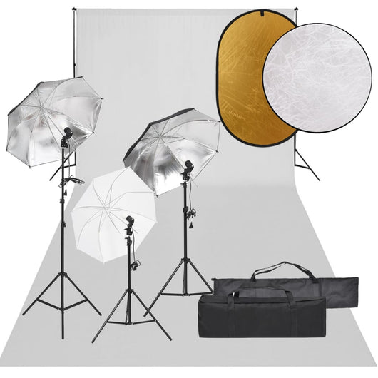 Kit per Studio Fotografico con Set Luci, Fondale e Riflettore cod mxl 66415