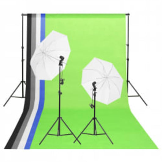 Kit per Studio Fotografico con Set Luci, Fondale e Riflettore cod mxl 66385