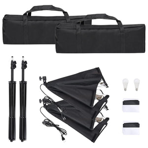 Kit per Studio Fotografico con Set di Luci e Fondale 3094742