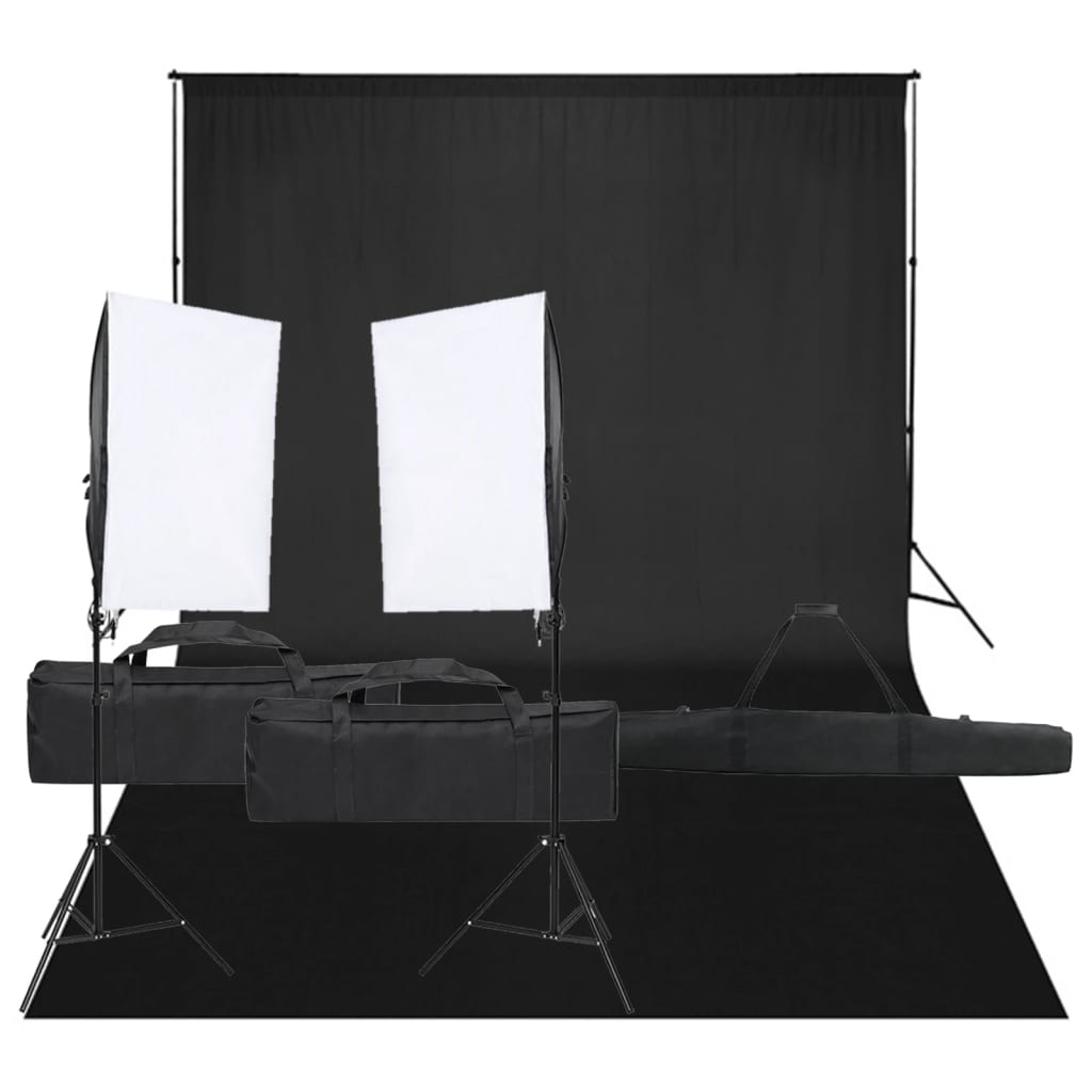 Kit per Studio Fotografico con Set di Luci e Fondale 3094744