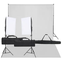 Kit per Studio Fotografico con Set di Luci e Fondale 3094746