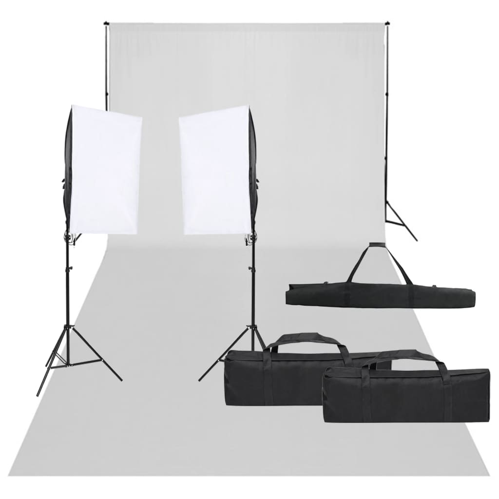 Kit per Studio Fotografico con Set di Luci e Fondalecod mxl 97495