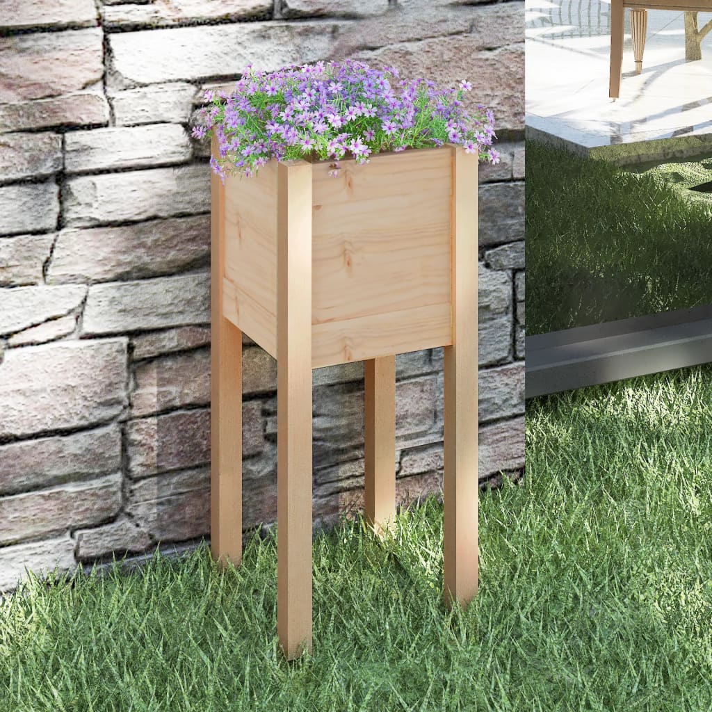 Fioriera da Giardino 31x31x70 cm in Legno Massello di Pino cod mxl 66672