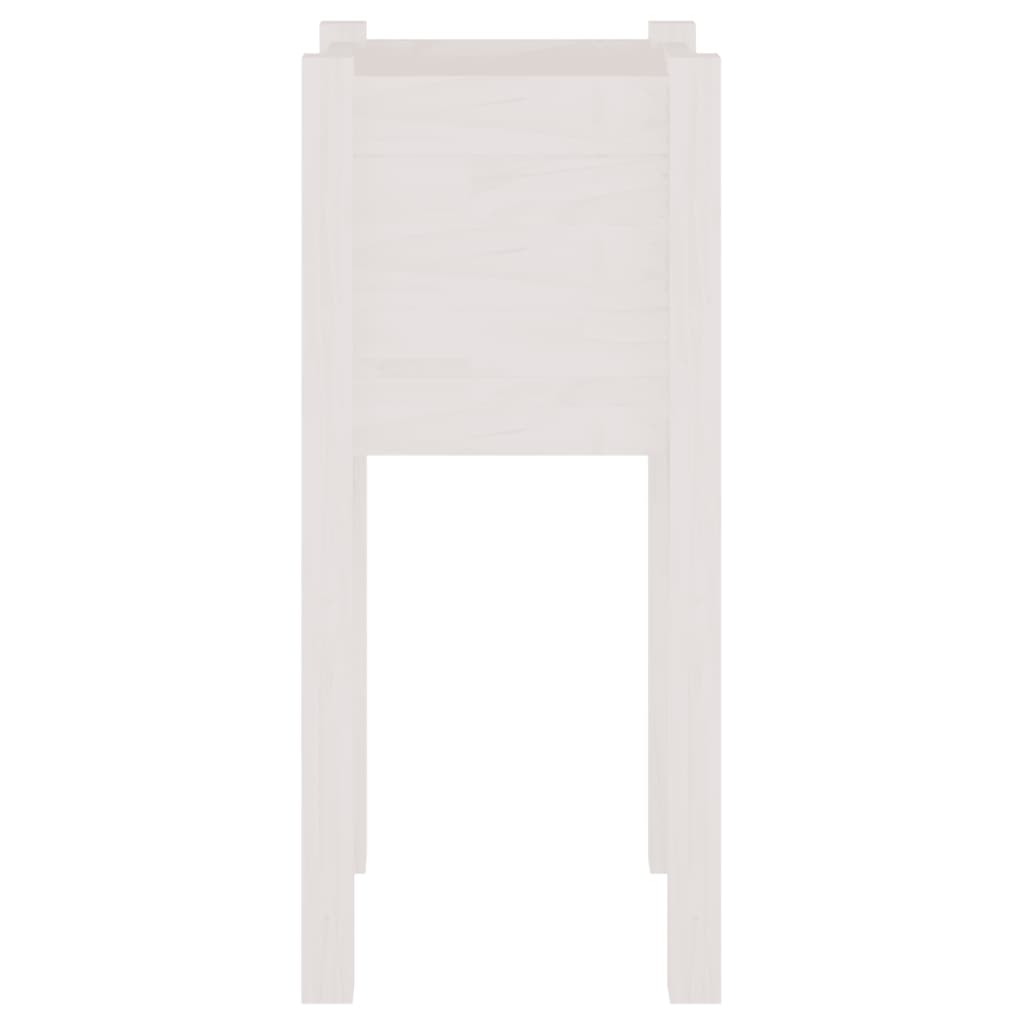 Fioriere da Giardino 2 pz Bianche 31x31x70 cm in Legno di Pino cod mxl 66663