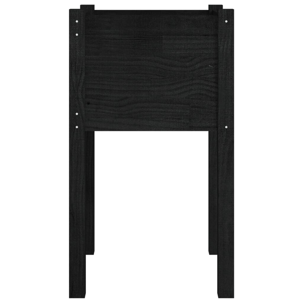 Fioriere da Giardino 2 pz Nere 40x40x70 cm in Legno di Pino cod mxl 66575